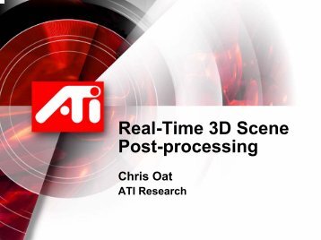 Real-Time 3D Scene Post-processing - AMD Developer Central