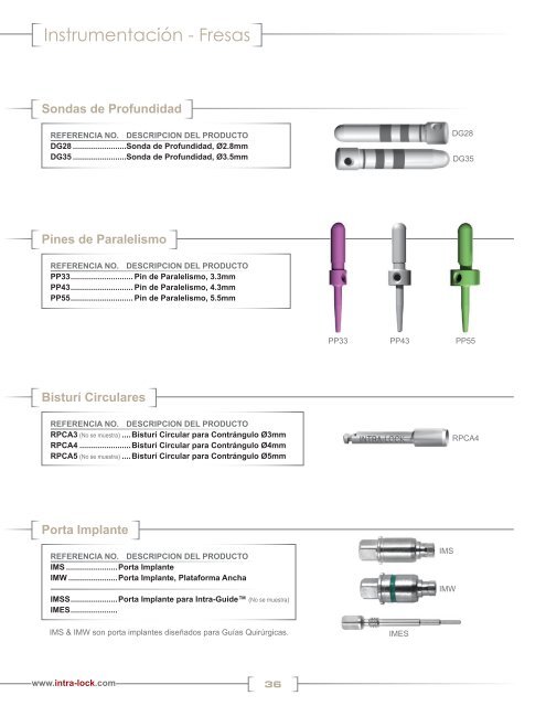 Pilares - Intra-Lock