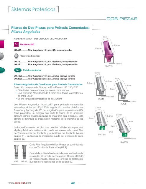 Pilares - Intra-Lock