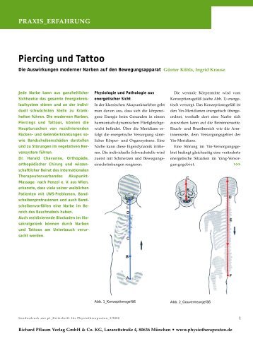 Piercing und Tattoo - AKUPUNKT-MASSAGE nach Penzel