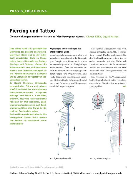 Piercing und Tattoo - AKUPUNKT-MASSAGE nach Penzel