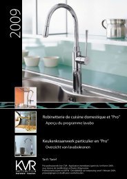 Robinetterie de cuisine domestique et “Pro ... - KVR Distribution
