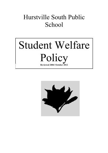 Student Welfare Policy - Hurstville South Public School