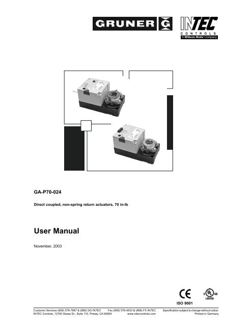 Intec Controls Power User Manual - INTEC Controls