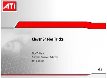 Clever Shader Tricks - AMD Developer Central