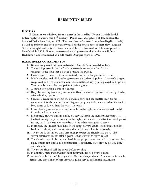 Badminton Rules & Equipment - Video & Lesson Transcript