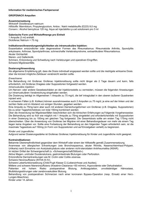 Änderung der Fachinformation bezüglich Neurotoxizität ... - ODDB.org