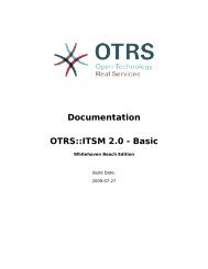 Documentation OTRS::ITSM 2.0 - Basic - Parent Directory - OTRS