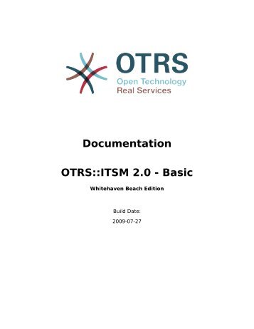 Documentation OTRS::ITSM 2.0 - Basic - Parent Directory - OTRS