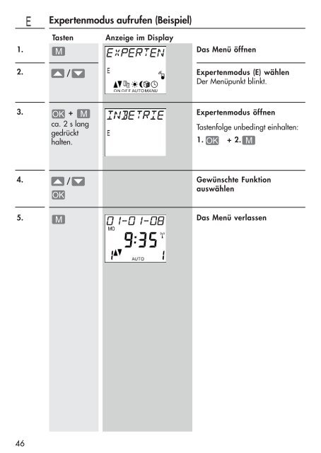 Bedienungsanleitung Fernotron Programmierzentrale - Berma