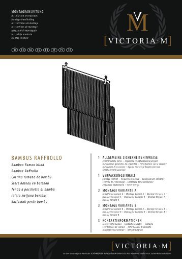 VICTORIA M Bambus-Raffrollo