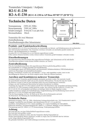 BEDIENUNGSANLEITUNG R2UE230 2...