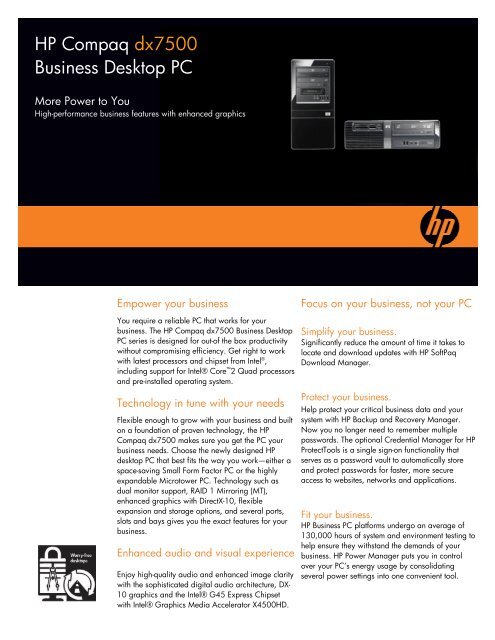 HP Compaq Dx7500 Business Desktop PC