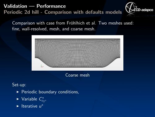 Elliptic-blending k - ε model