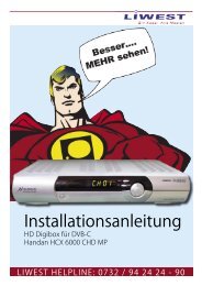 Liwest - Handan HCX 6000 CHD MP Installationsanleitung