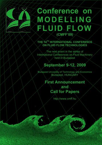 Conference on MODELLING FLUID FLOW - Turbulence Mechanics ...