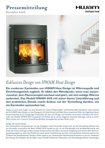 12.2006: Exklusives Design von HWAM