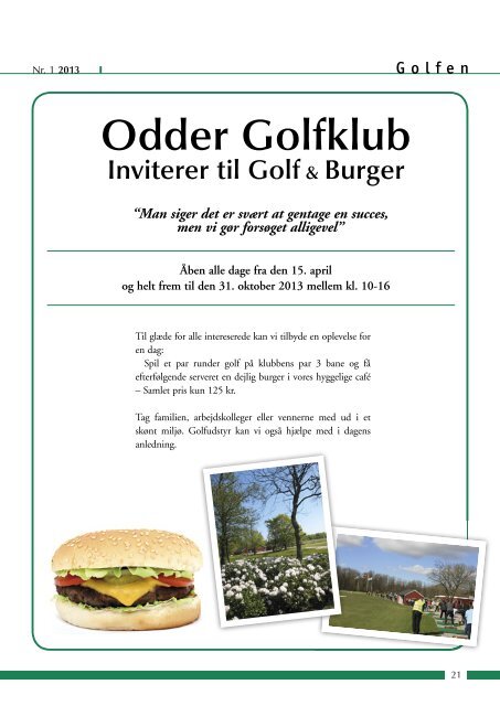 Nr. 1 2013 • 21. årg. - Odder Golfklub