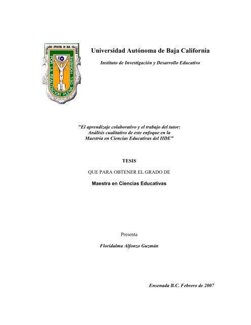 El aprendizaje colaborativo y el trabajo del tutor - Instituto de ...