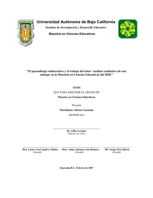 El aprendizaje colaborativo y el trabajo del tutor - Instituto de ...