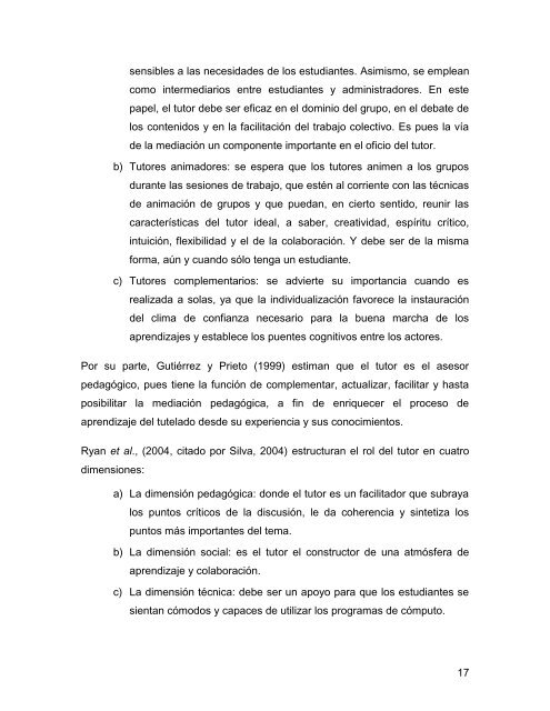 El aprendizaje colaborativo y el trabajo del tutor - Instituto de ...