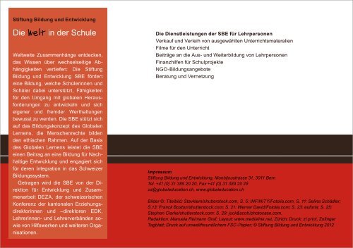 Jahresbericht 2011 (PDF, 1.3MB) - Stiftung Bildung und Entwicklung
