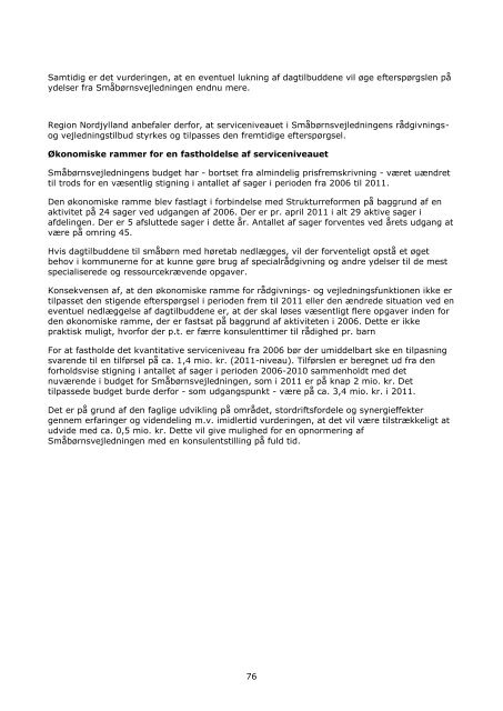 Referat fra mødet den 25. maj 2011 - Rammeaftaler Nord