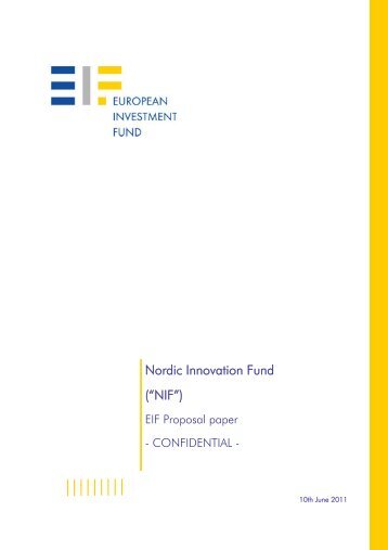 Nordic Innovation Fund (“NIF”)