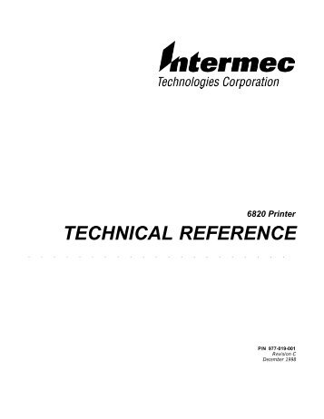 6820 Printer Technical Reference - Intermec