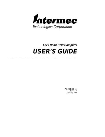 6220 Hand-Held Computer User's Guide - Intermec