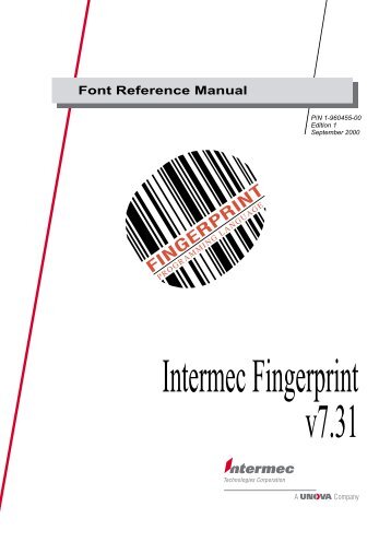 Font Reference Manual - Intermec