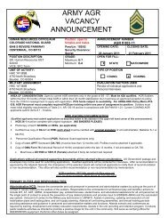ARMY AGR VACANCY ANNOUNCEMENT - Colorado National Guard