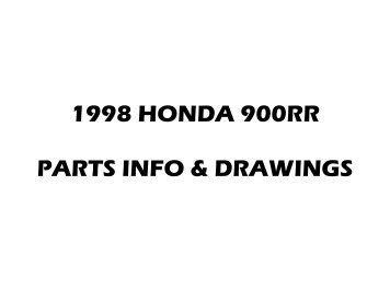 1998 HONDA 900RR PARTS INFO & DRAWINGS