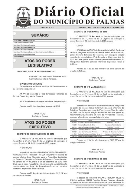 Diario_Municipio_N_477_06_03 -.indd - Diário Oficial de Palmas ...