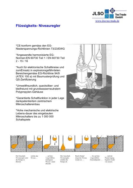 Flüssigkeits- Niveauregler - JLSO Tec Trade GmbH