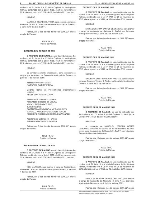 Secretaria Municipal da Saúde - Diário Oficial de Palmas - Governo ...