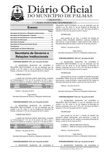 Diario_Municipio_N_774_07_06 -.indd - Diário Oficial de Palmas ...