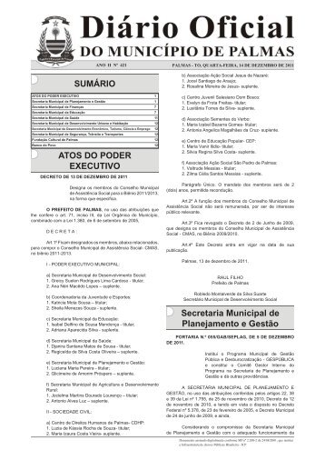 Diario_Municipio_N_421_14_12 -.indd - Diário Oficial de Palmas