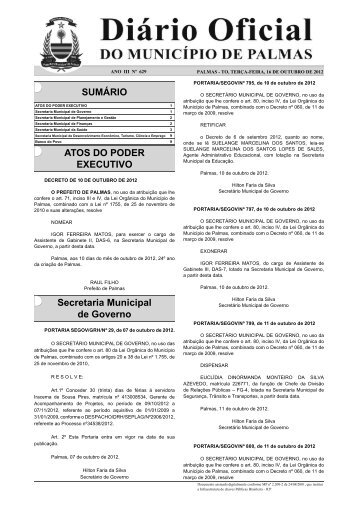 Diario_Municipio_N_629_16_10 -.indd - Diário Oficial de Palmas