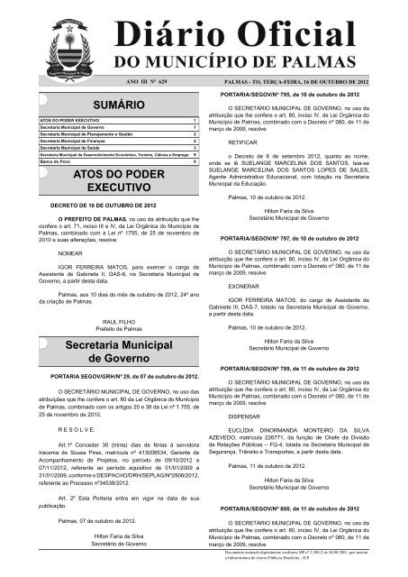 Diario_Municipio_N_629_16_10 -.indd - Diário Oficial de Palmas