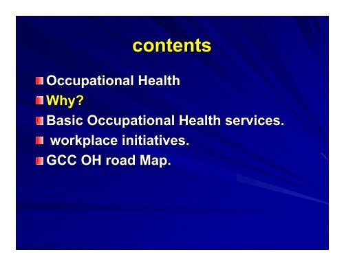 GCC Healthy Workplace initiatives - What is GIS - World Health ...