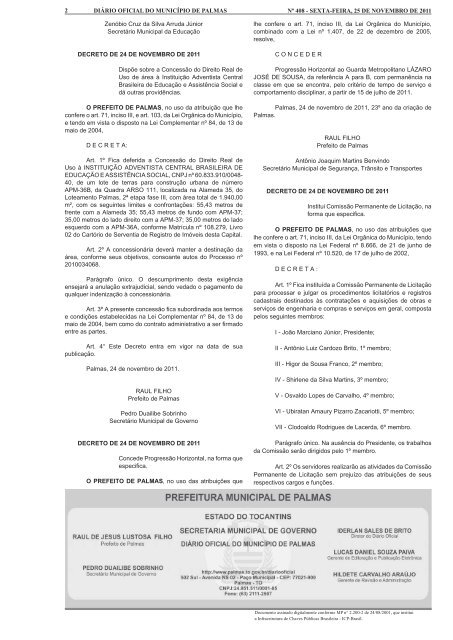 Diario_Municipio_N_408_25_11 -.indd - Diário Oficial de Palmas