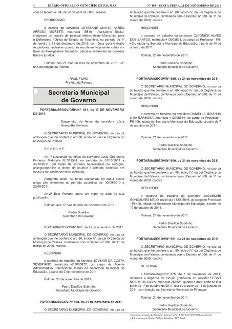 Diario_Municipio_N_408_25_11 -.indd - Diário Oficial de Palmas