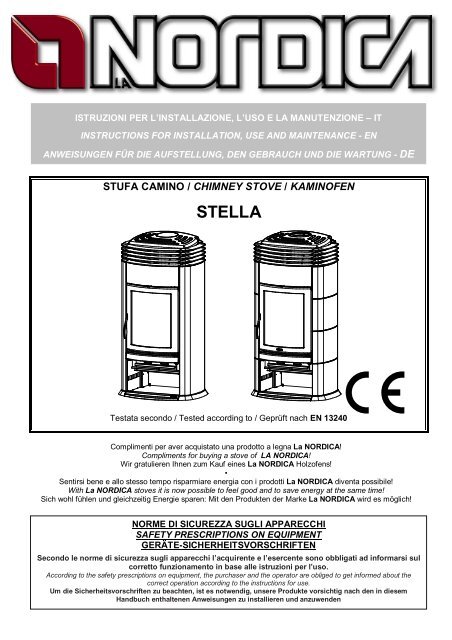 Bedienungsanleitung LaNordica STELLA - Kaminofen-Shop24h.de