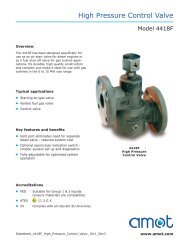 High Pressure Control Valve - Amot