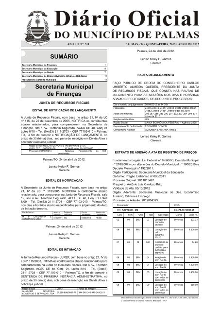 Diario_Municipio_N_511_26_04 -.indd - Diário Oficial de Palmas