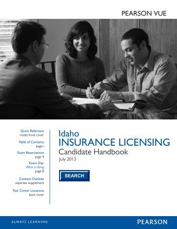 State of Idaho Insurance Candidate Handbook. - Pearson VUE