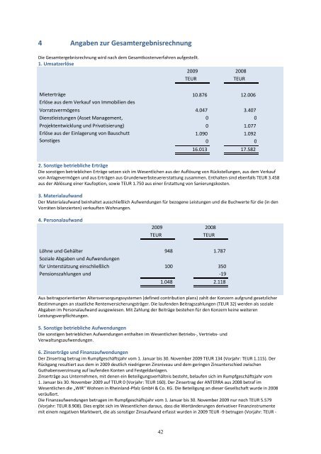 Geschäftsbericht 2009 - Anterra