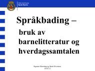 bruk av barnelitteratur og hverdagssamtalen - Barnehage 2012