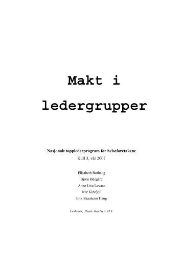 Makt i ledergrupper - Helse Midt-Norge